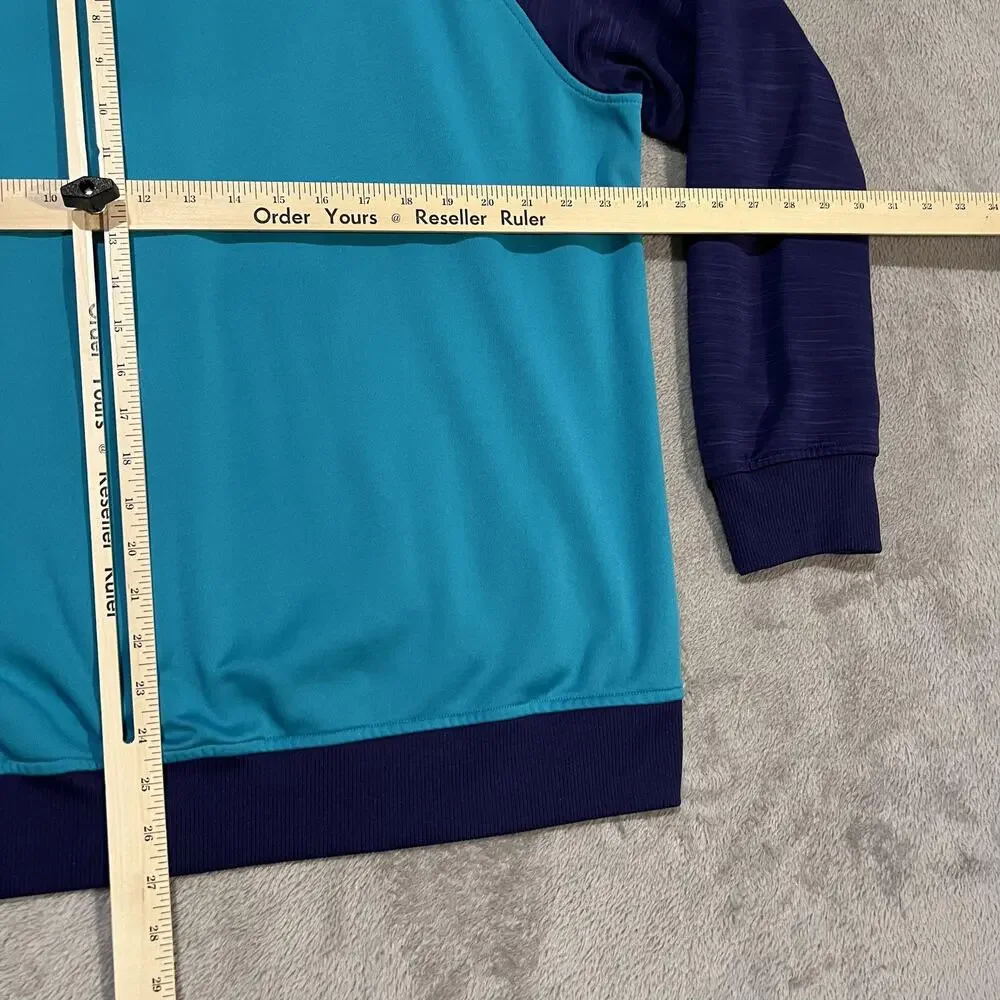 Charlotte Hornets Hoodie Mens XL Teal Purple NBA Basketball Adidas Full Zip